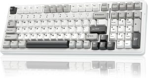 AULA F99 Wireless Mechanical Keyboard,Tri-Mode BT5.0/2.4GHz/USB-C Hot Swappable Custom Keyboard,Pre-lubed Linear Switches,RGB