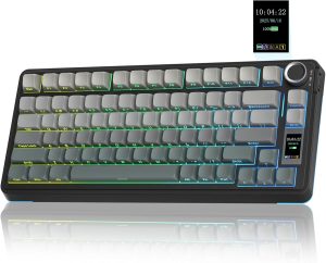 AULA S75 PRO Wireless Mechanical Keyboard with Screen & Knob, Tri-Mode Hot Swappable, 75%