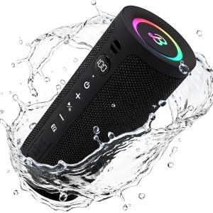 BassBloom Roar 3 Portable Bluetooth Speaker,20W Powerful Sound with JIKE Bass,IPX6 Waterproof,24H Playtime,Bluetooth 5.4,RGB