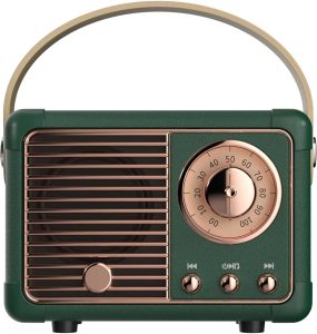 Dosmix Retro Bluetooth Speaker, Vintage Decor Mini Wireless Speaker, Cute Portable Small Speaker for Bedroom Desk Kitchen Off