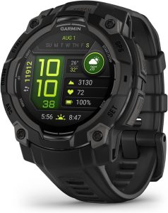 Garmin Instinct® 3 45mm, AMOLED Display, Rugged Outdoor GPS Smartwatch, Metal-Reinforced Bezel, Built-in Flashlight, Up to 18