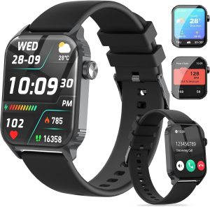 Smart Watch for Men, 120 Sports Modes Smartwatch with 1.83″ HD, Alexa Built-in, Heart Rate/Sleep Monitor, IP67 Waterproof, Bl