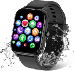 Smart Watch for Men Women Compatible with iPhone Samsung Android Phone 1.69 inch Full Touch Screen IP68 Waterproof Bluetooh F