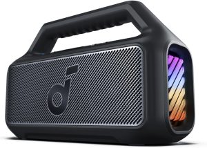 Soundcore Boom 2 By Anker, Outdoor Speaker, 80W, Subwoofer, BassUp 2.0, 24H Playtime, IPX7 Waterproof, Floatable, RGB Lights,
