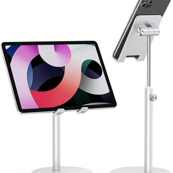 Cell Phone Stand, Angle Height Adjustable Phone Holder, Aluminum Desktop Phone Dock for Desk, Compatible with iPhone 1