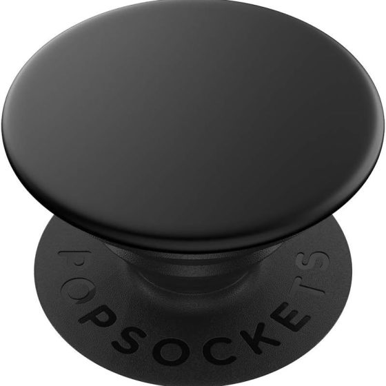 Adhesive Phone Grip, Holder, Phone Stand, Black - Aluminum Black