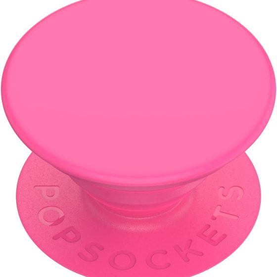 Adhesive Phone Grip, Holder, Phone Stand - Neon Pink