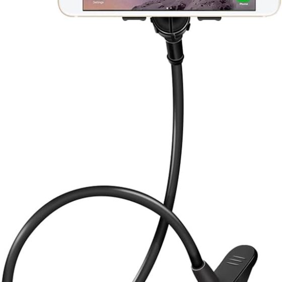 Cell Phone Holder, Universal Mobile Phone Stand, Lazy Bracket, Flexible Long Arms Clip Mount for iPhone, LG etc. in Offi