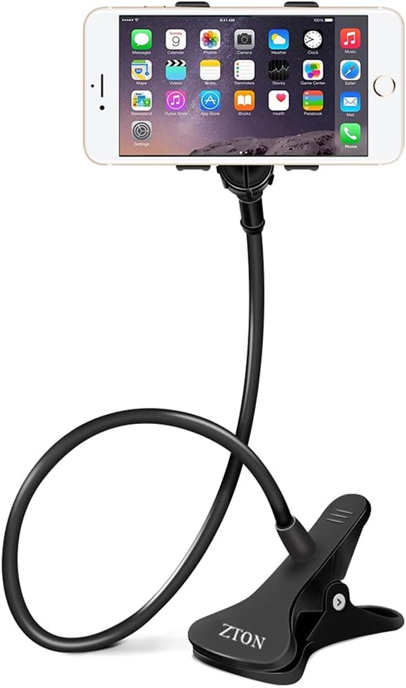 Cell Phone Holder, Universal Mobile Phone Stand, Lazy Bracket, Flexible Long Arms Clip Mount for iPhone, LG etc. in Offi